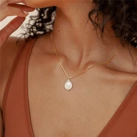 natural baroque pearl necklace 14k gold filled handmade jewelry choker pendants femme kolye collares boho women wedding necklace