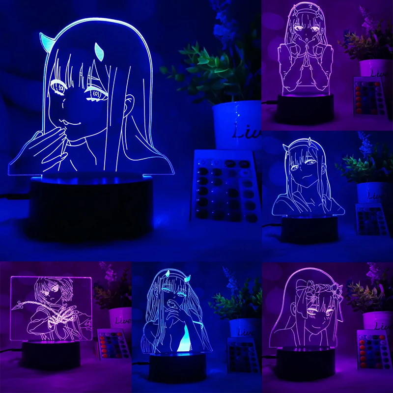 Аниме дорогой в Franxx нулевое два аниме 3D светодиодный Декор лампа фигурка