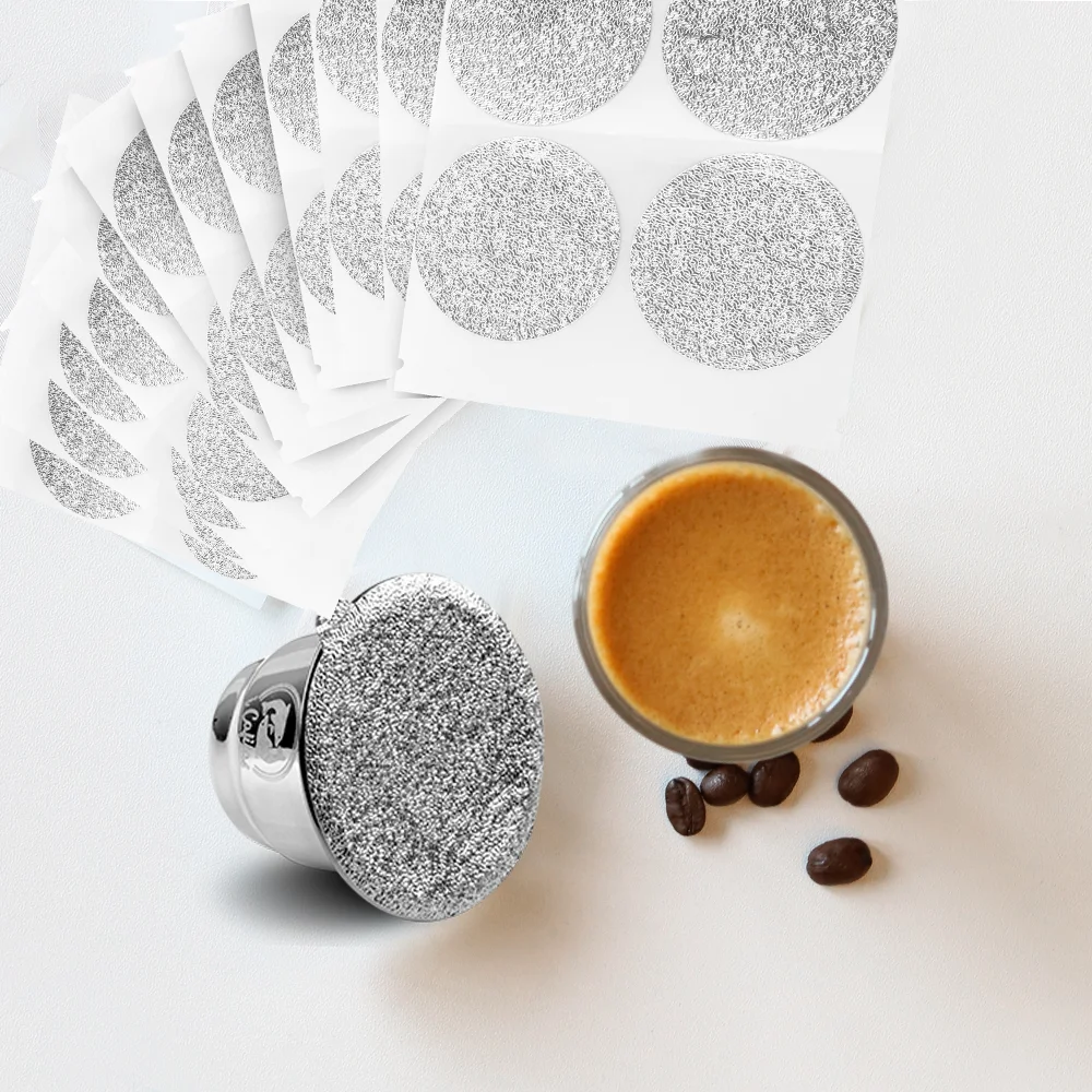 2 использования русскоязычная заправка кофе капсулы для Nespresso фильтр Pod кофе машина с одноразовыми фольгами уплотнения и нержавеющая сталь губ