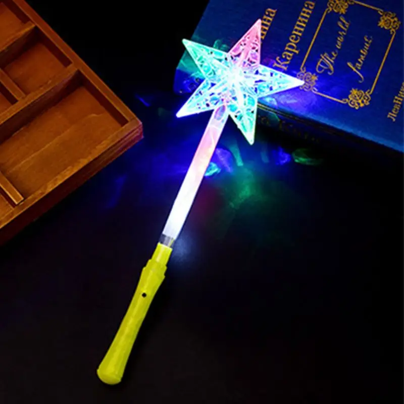 

Flashing Lights up Glow Sticks Party Xmas Star Snowflake Flashing Sticks