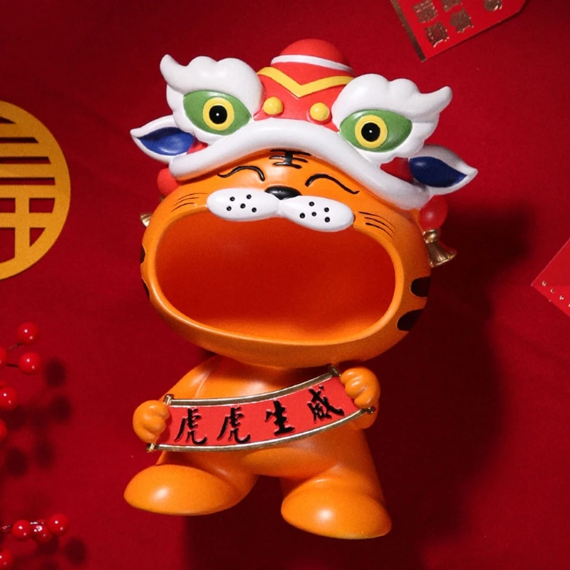 

Статуя тигра из смолы в скандинавском стиле, контейнер для хранения снэков, ключей, конфет, мелочей