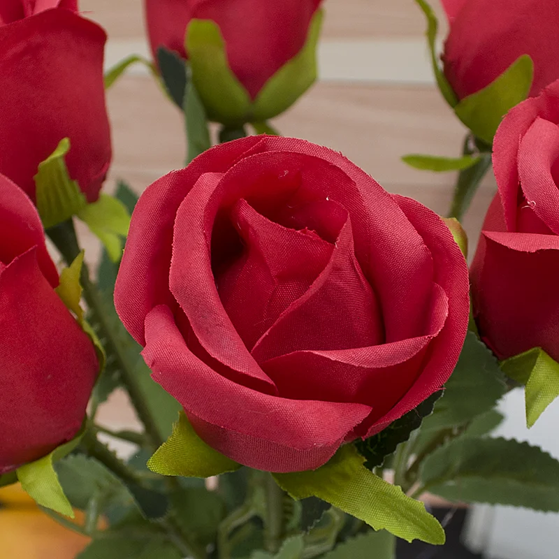 1 шт. роза Шелковый искусственный цветок 49 см фотоэлемент для дома свадьбы