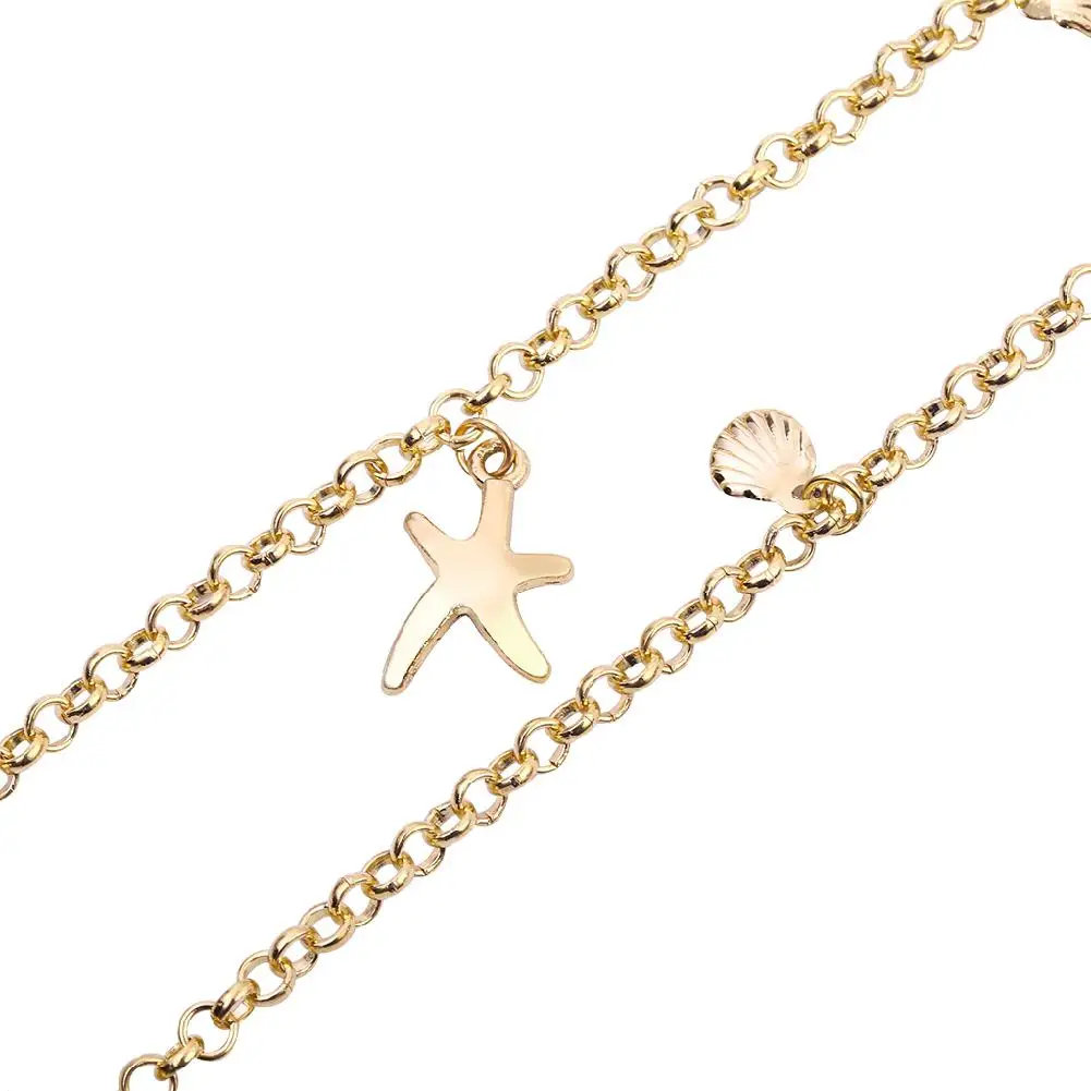 Модные очки солнцезащитные Морская звезда оболочки Сладкая цепь держатель