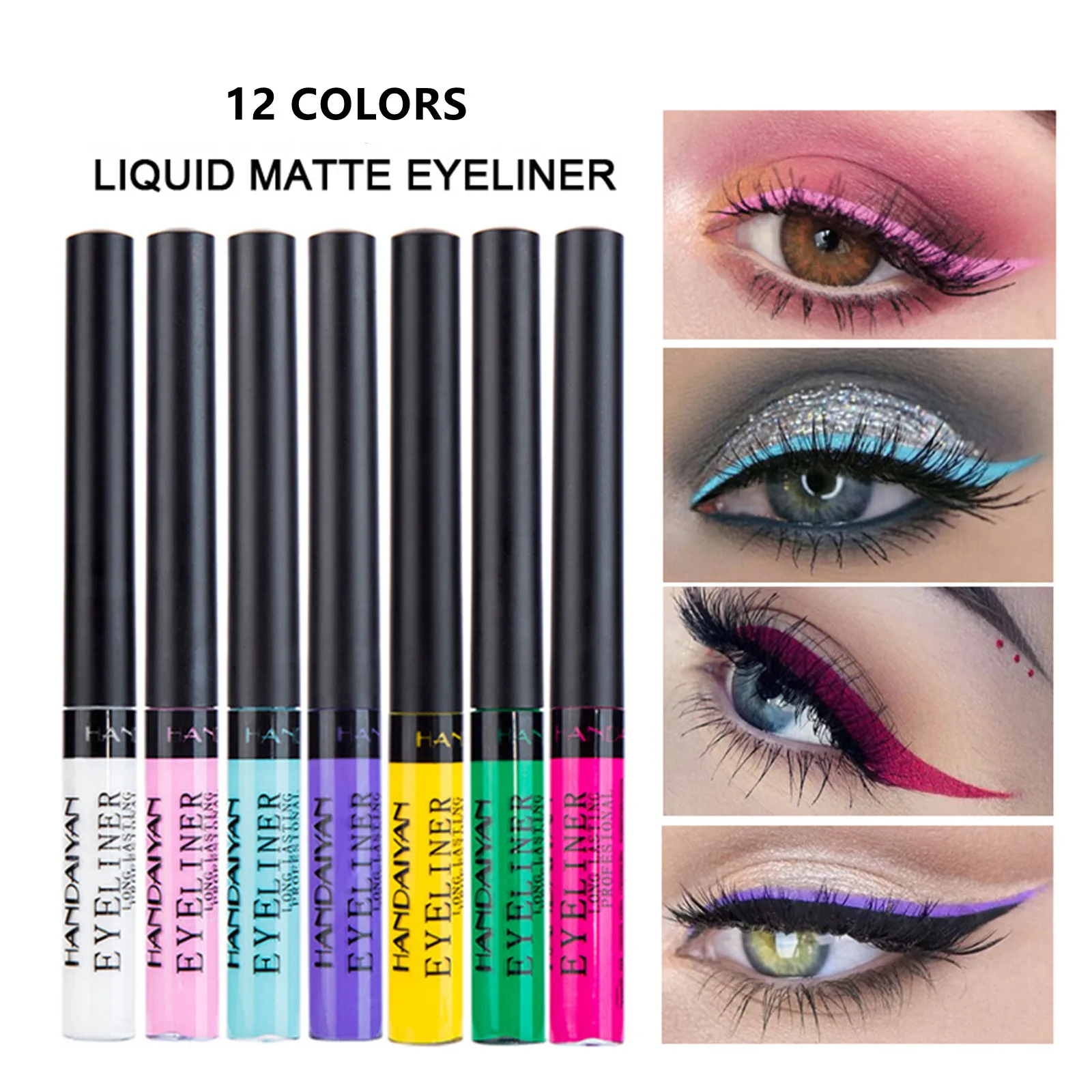 

Eyeliner Pencil Makeup Long Lasting Quick Dry Colored Eyeliner Glitter Eye Liner Pen Liquid Eyeliner Waterproof Makeup Cosmetics