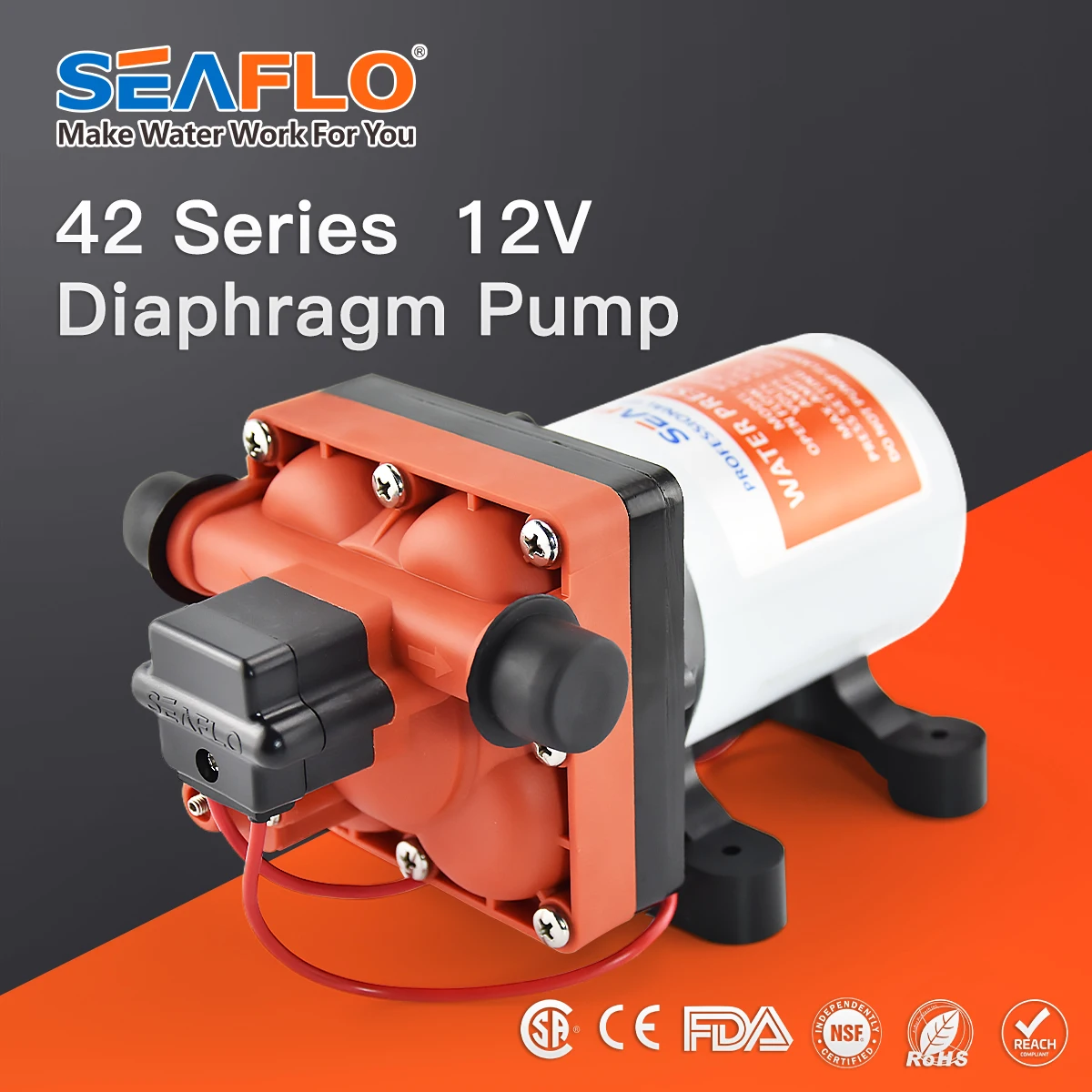 Мембранный Водяной насос SEAFLO 42 Series 3 0gpm 55PSI 12 Вольт электрическая морская лодка