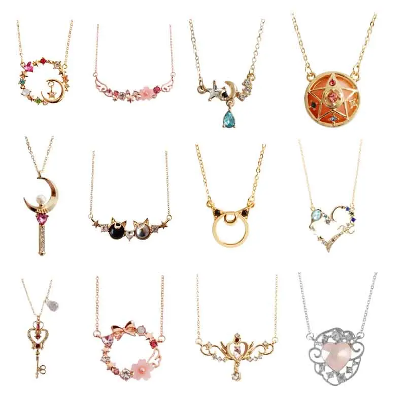 16 видов стилей японский Луна Подвески в виде кота Платье с угловыми крыльями ключ