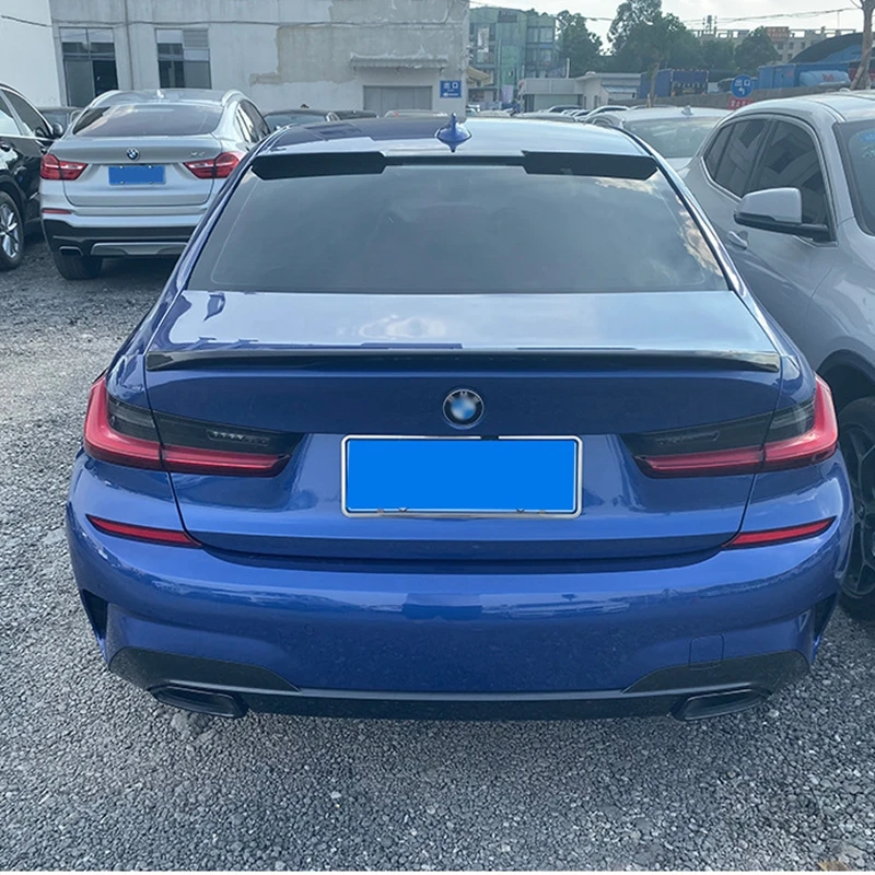 

Для BMW 3 серии g20 высокое качество 2020 + ABS пластик Неокрашенный задний верхний спойлер Крышка багажника Крышка автостайлинг