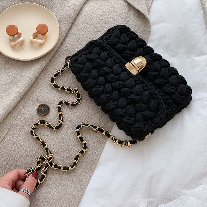 Новинка 2020 ручная работа вязанная крючком вязка через плечо для отдыха