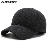 new winter baseball cap men cotton hat dad hat warm hat plus velvet thickened baseball cap wind cold duck tongue ear caps