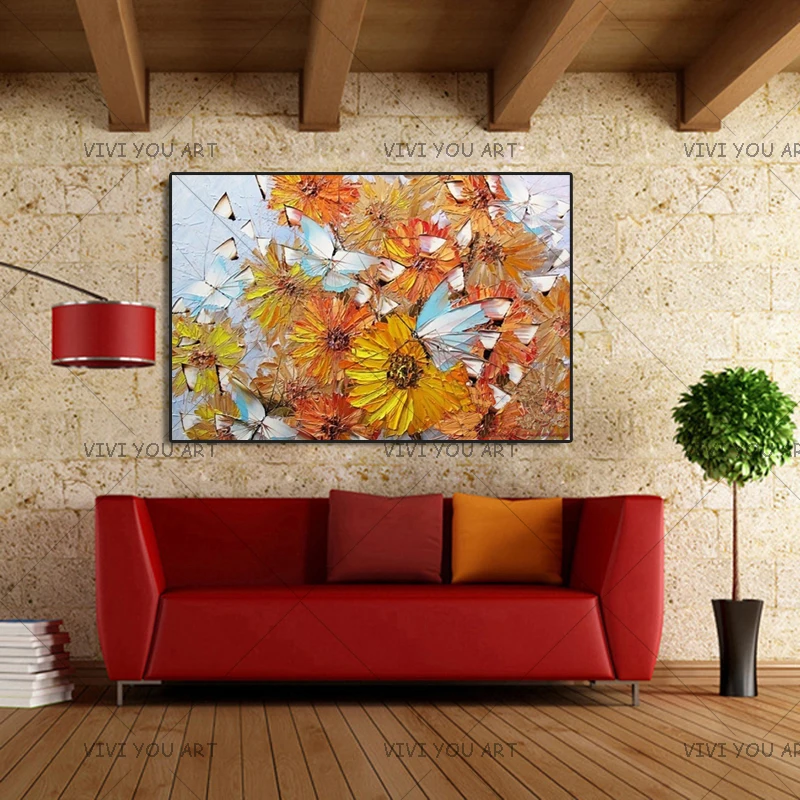 Ручная работа современная абстрактная декоративная картина в виде бабочки