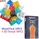 1020 шт. разные стили 3D резьбовые ребристые гранулы точка G презервативы для оргазма парные интимные изделия для мужчин натуральный латекс