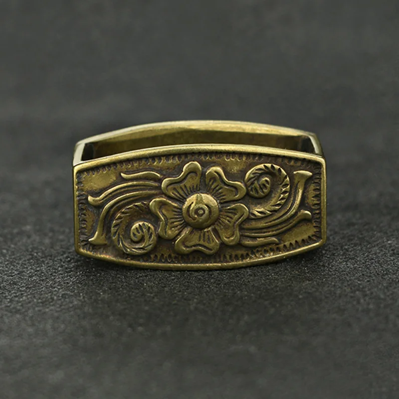 

1PC Vintage Pattern Metal Belt Loop Buckle DIY Handmade Craft Waistband Leather Making Accessories Material