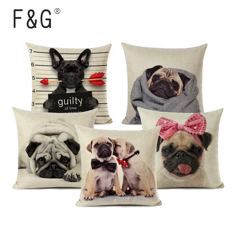 Персонализированные фото наволочки по индивидуальному заказу Мопс украшения