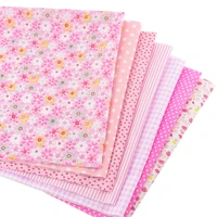 booksew new pink pretty light pink color sets 7pcslot cotton fabric for arts craft sewing home textile curtain patchwork quilt