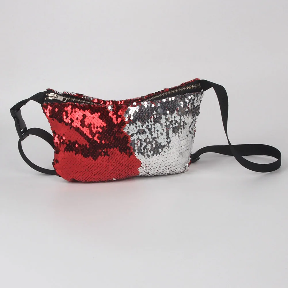 

Women Sequin Glitter Shiny Waist Pack Belt Shoulder Bag Multifunction Pouch Purse New