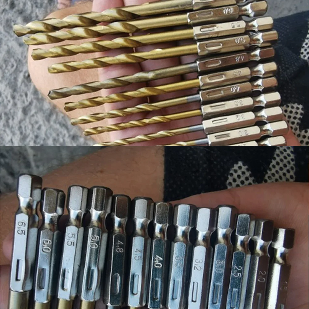 

Compsum Twist Drill Bits HSS Hexagonal Shank High Speed Steel Electric Screwdriver Drill Bit Electric Drill 1.5-6.5mm