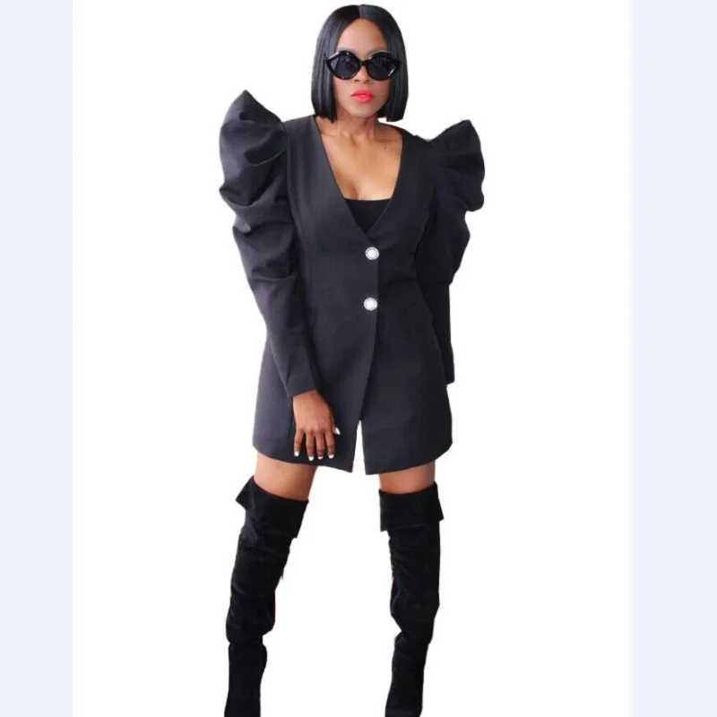 2019 высокое уличное Брендовое модное черное платье трапециевидной формы с