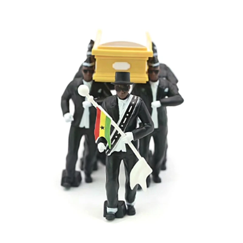 

8pcs Set Hot Fashion Blacks Carry The Coffin Team Figure 10cm Blacks Carry The Coffin PVC Action Figure Collection Toys