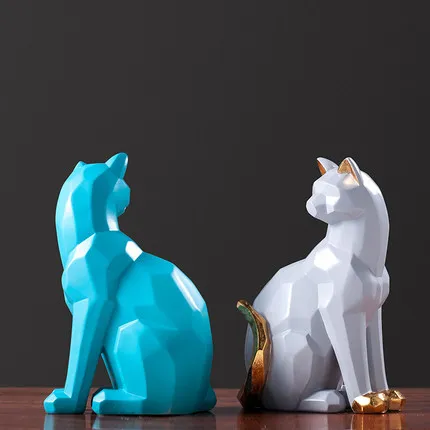 Скандинавские современные смолы геометрические украшения &quotКошки&quot дома деко