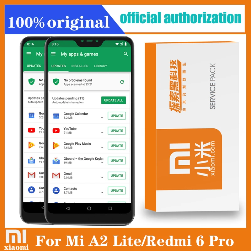 Оригинальный дисплей 5 84 дюйма с рамкой для Xiaomi Mi A2 Lite LCD Redmi 6 Pro сенсорный экран