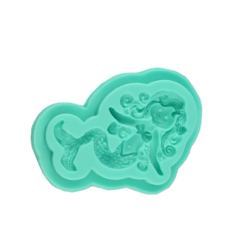 Морская серия Русалка помадка торт силиконовые формы мультфильм Милая Рыба