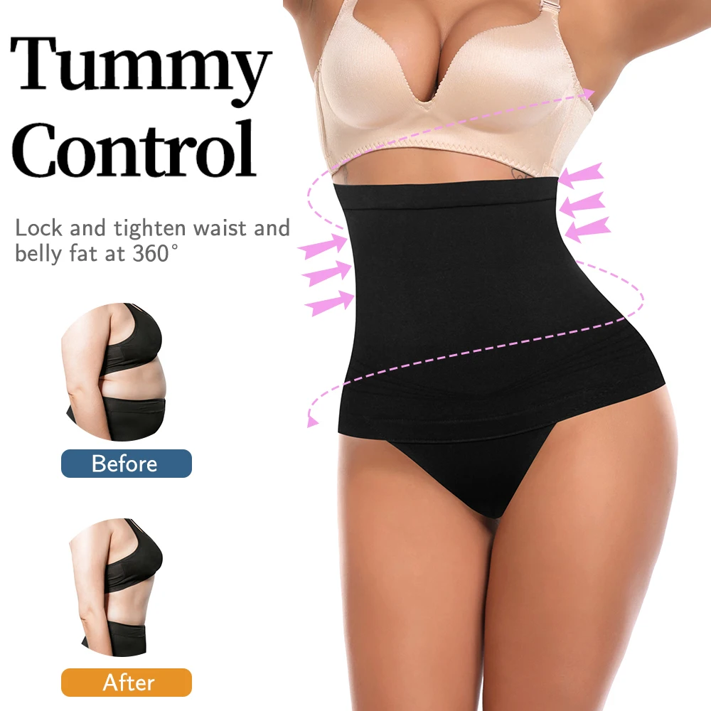 KIWIRATA Средняя/Высокая талия стринги Корректирующее белье для тела подтягивающее