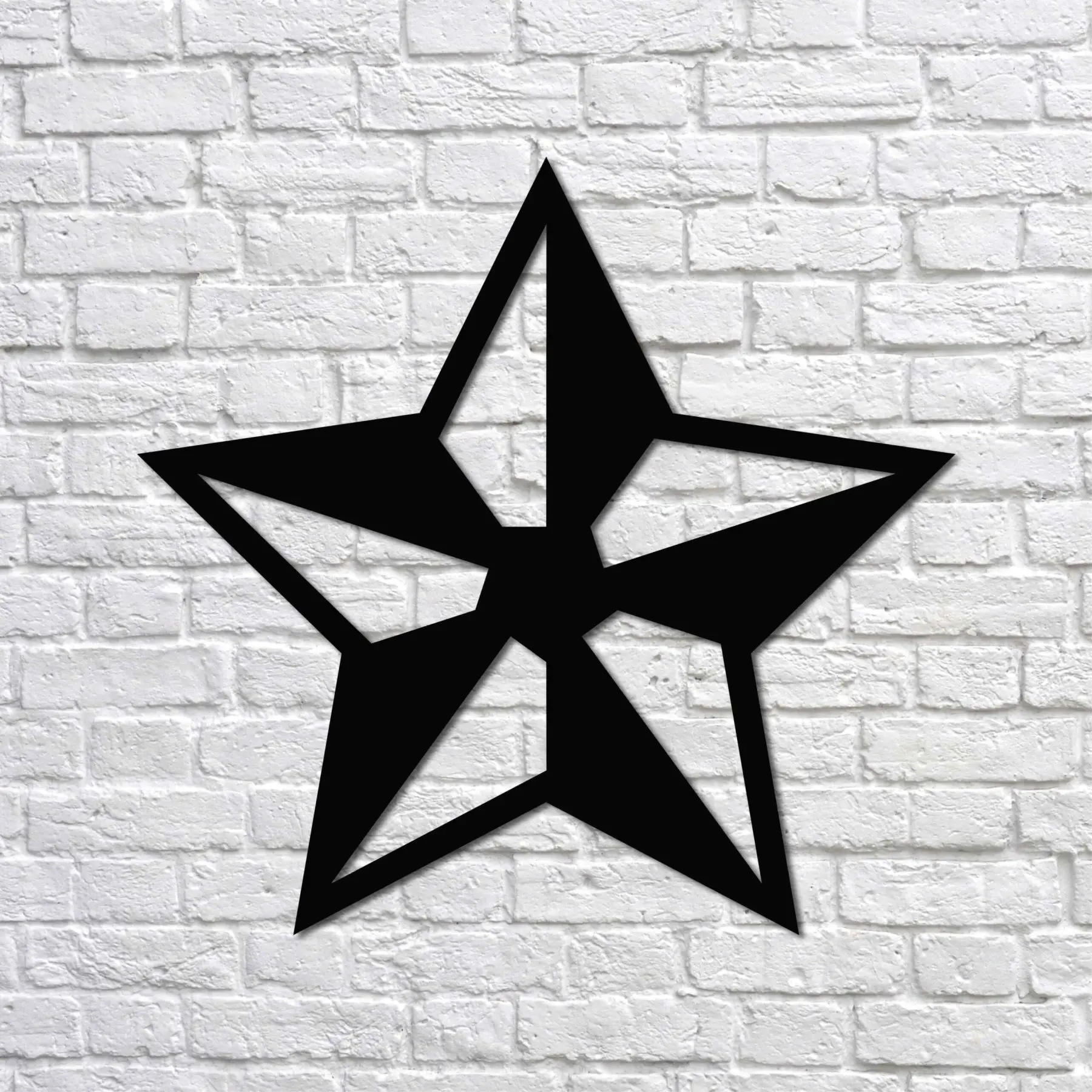 

Metal Wall Art - Star - Interior Decoration - Wall Hanging - Home Decor - Wall Sign-48x50 cm