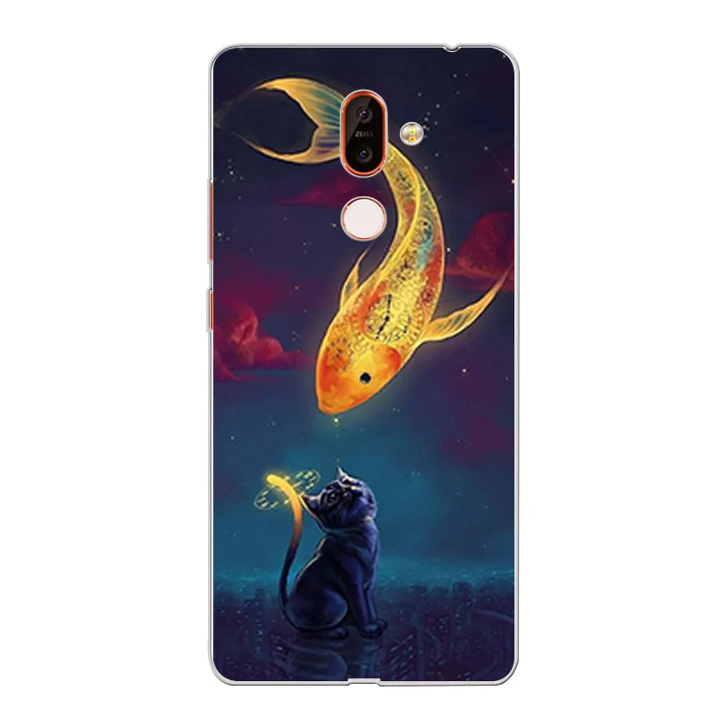 Ciciber милый кот для Nokia 8 7 1 6 5 3 2 Plus Sirocco чехол прозрачный мягкий ТПУ X7 X6 X5 X3 чехлы
