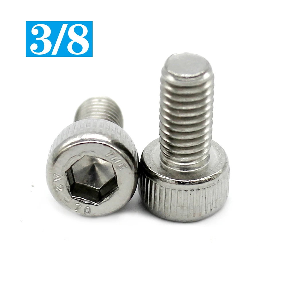 Винт из нержавеющей стали с шестигранным болтом 3/8 дюйма резьба 16TPI расстояние ANSI