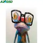 AZQSD краска по номеру лягушка ручная краска ed наборы Рисование холст масляная краска ing по номерам животное настенное Искусство украшение дома подарок