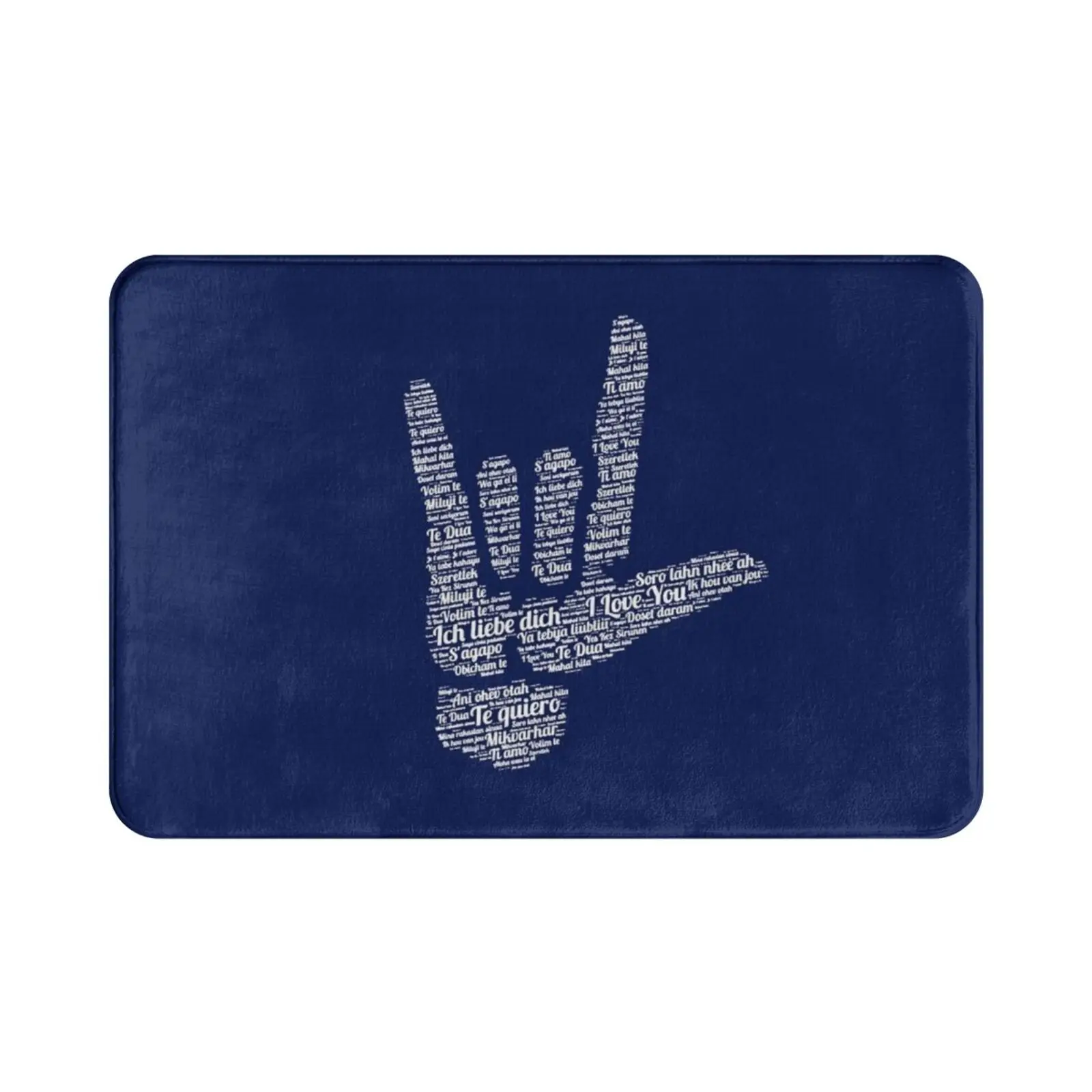 Коврик для коврового покрытия с надписью I Love You на 40 различных языках