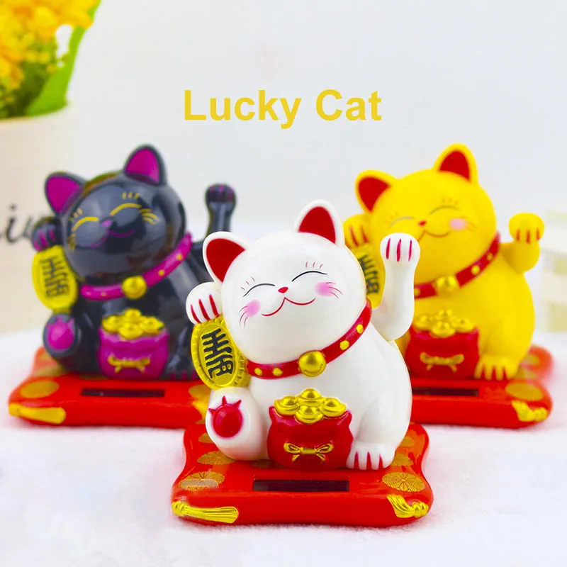 

1pcs/pack Birthday Gift Checkout Counter Decor Japanese/Chinese Style Wealth Shaking Hands Lucky Cat Waving Cat Oranment