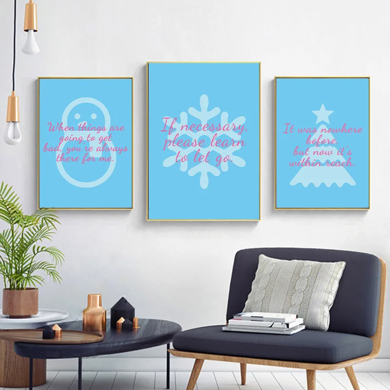Замороженные вдохновляющие цитаты искусство стен холст плакаты и принты