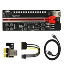 Модернизированный Райзер TISHRIC 012 PRO со светодиодный светильник кой, Райзер PCIE для видеокарты, графическая плата расширения, адаптер PCI-E 16X Райзер для майнинга