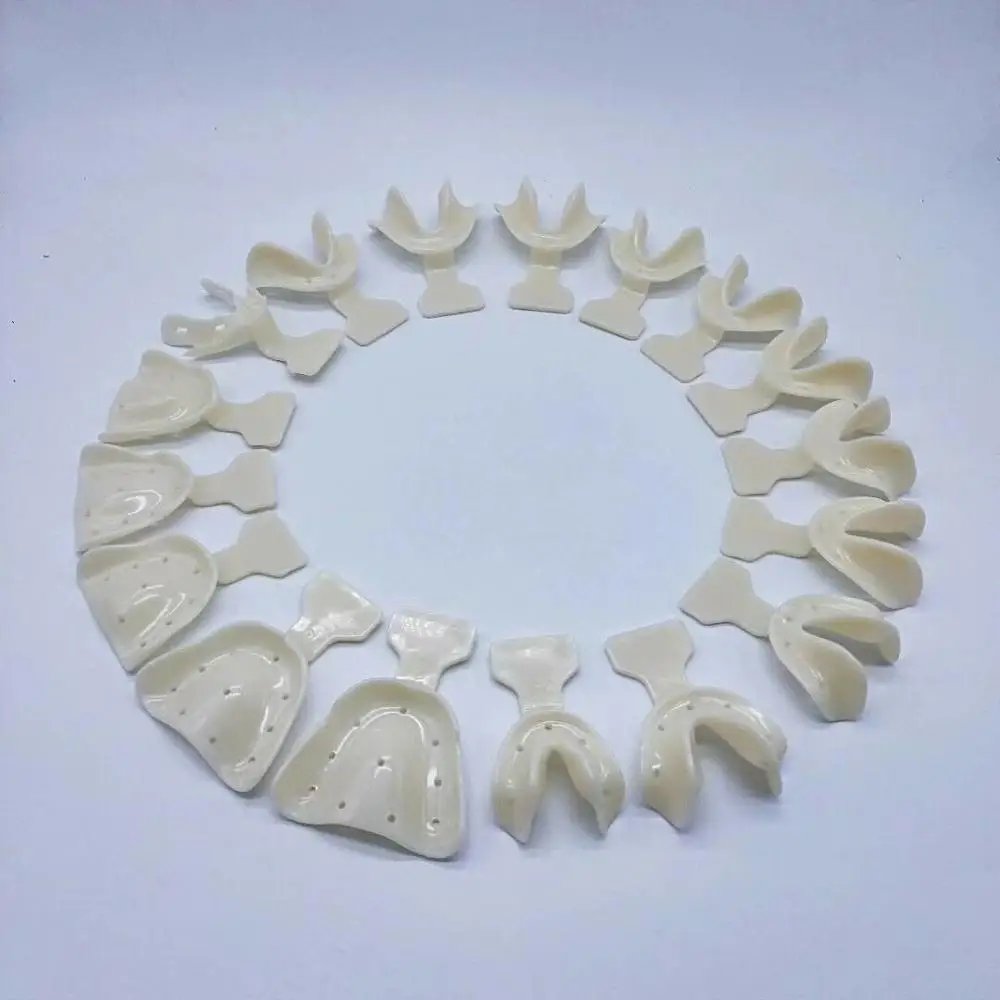 

Dental Edentulous Jaw Impression Trays Full/Complete Denture Teeth Repair 18Pcs