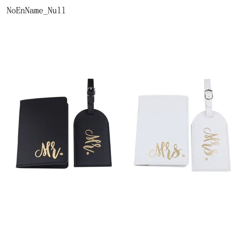 Кожаный чехол для паспорта Mr Mrs с багажными бирками защита путешествий кредитных