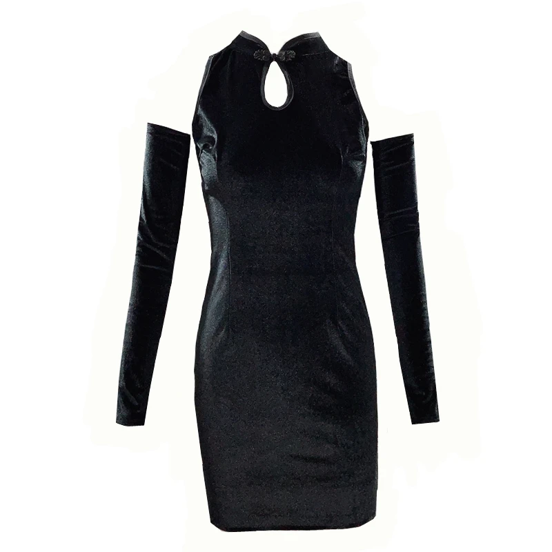 Новинка Весна Лето Панк сексуальное короткое платье с открытыми плечами женское