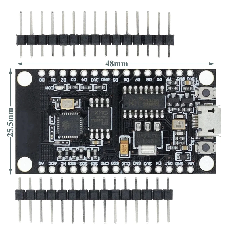 

10PCS/LOT NodeMCU V3 Lua WIFI module integration of ESP8266 + extra memory 32M Flash, USB-serial CH340G B63