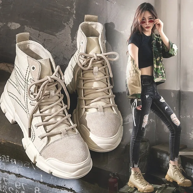 zapatillas mujer модные высокие удобные беговые женские кроссовки женские нескользящие эспадрильи MC-144