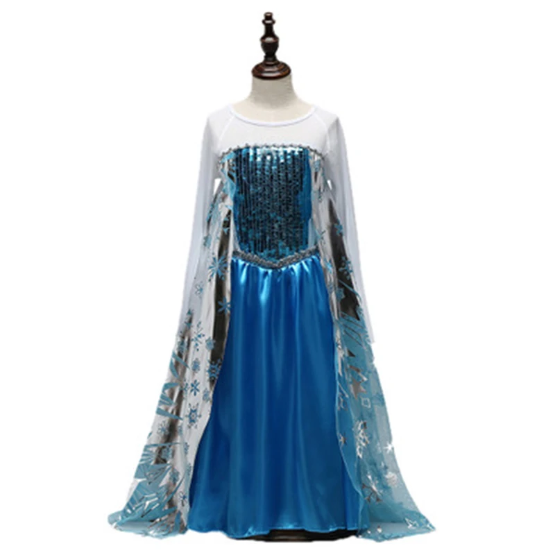 Snow Queen Elsa Dress Anna Girl's Dresses Princess Party Fancy Christmas Halloween Costumes For Children Clothing | Тематическая