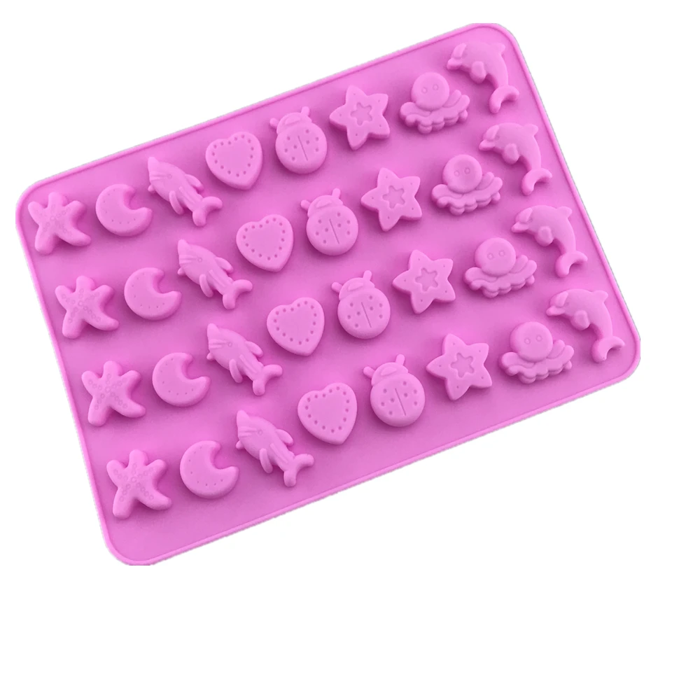 Силиконовая форма для шоколада в виде животного 32 полости инструмент помадки