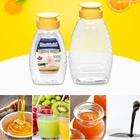 Медовая бутылка, контейнер для бутылок для томатного кетчупа, контейнер для салата, силиконовая крышка с клапаном, Экструзионная бутылка, прозрачный контейнер для хранения