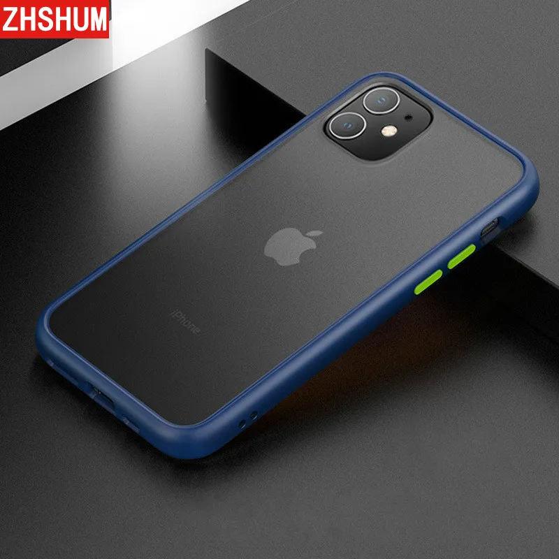 Прозрачный матовый чехол для Iphone 11 Pro Max Защита от царапин Пластиковая Задняя