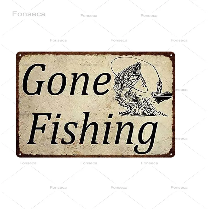 С изображением морских рыб металлический знак доска винтажный постер пластина