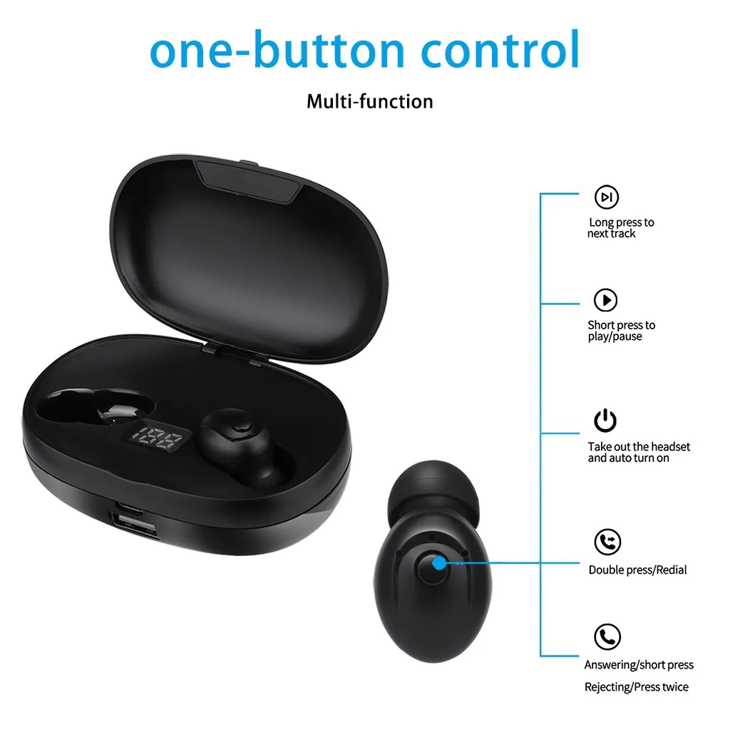 Bt5.0 наушники-вкладыши беспроводные наушники стерео Спортивная гарнитура с