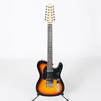 free shipping of brand new 12 strings electric guitar with sunburst color in stock