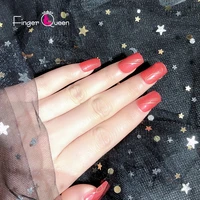 fake nails for the girls press on short decorated fingernails designs acrylic kit hand sticker korean red womens baby boomer