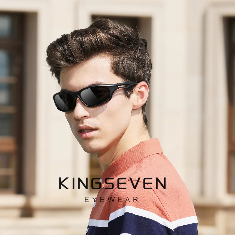 KINGSEVEN поляризованные мужские солнцезащитные очки классические зеркальные