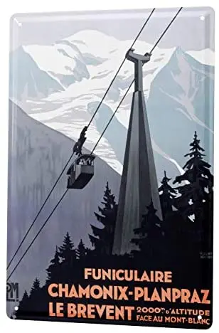 

Оловянные таблички для декора, 30x40 см, Adventurer Mont Blanc France