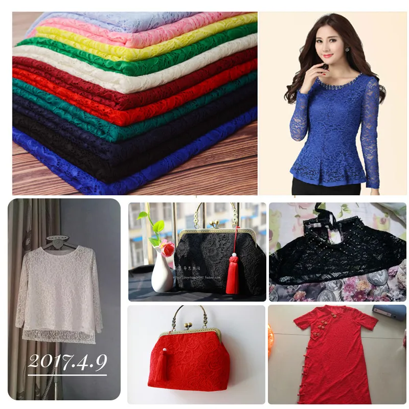 Ширина 59 дюймов 3D вышивка просвечивающий материал тяжелые фунты Водорастворимая